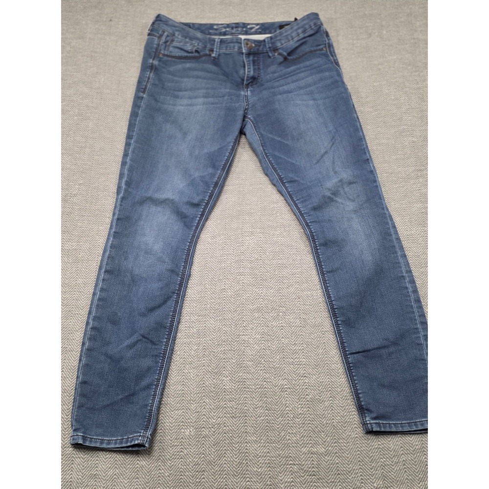 Seven7 Womens Skinny Jeans Medium Wash Blue Denim Mid Rise Size 12 RN109890‎